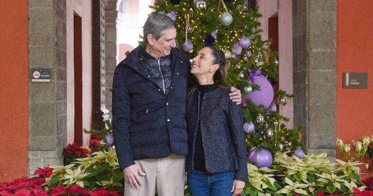 Sheinbaum y su esposo, Jesús Tarriba, envían mensaje de Navidad: Lo más importante es el amor