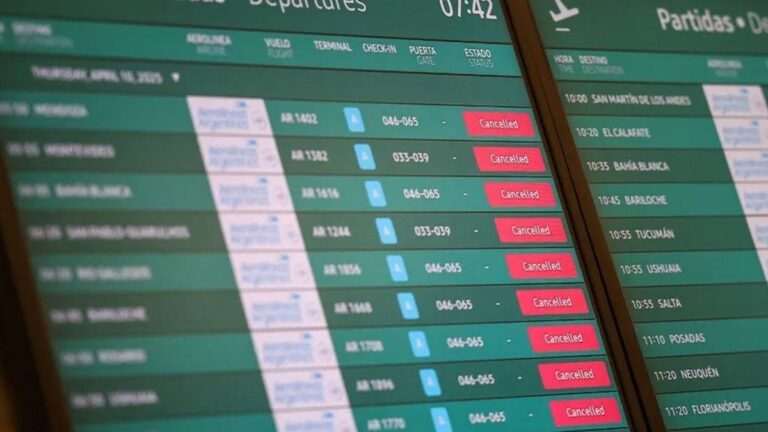 Las aerolíneas cuestionaron el paro de controladores aéreos y los gremio se defendieron