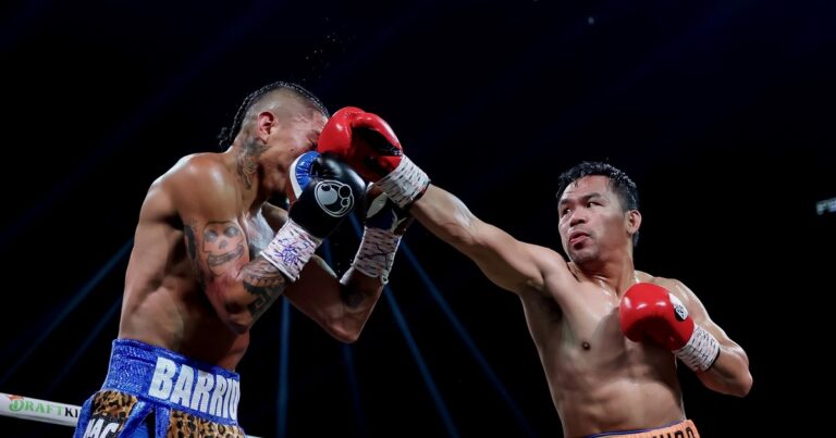 Manny Pacquiao volvió al ring a los 46 años, rozó la hazaña ante Barrios y demostró que la leyenda sigue viva