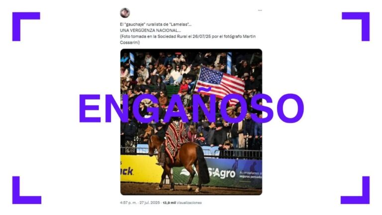 Verdadero o falso? | La historia completa del gaucho que desfiló con una bandera de Estados Unidos en la Rural