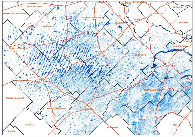 Un mar: hay más de 700.000 hectáreas bajo el agua en el centro oeste bonaerense