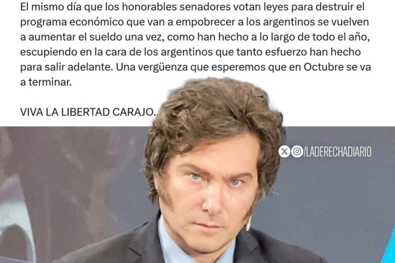 Javier Milei destruyó a los senadores tras el aumento a $10,2 millones