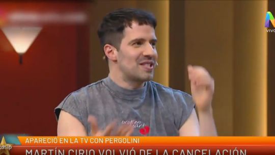 Martín Cirio, la figura que venció a la cancelación: el streamer volvió a la TV, fue entrevistado y estuvo «nervioso» frente a Mario Pergoli